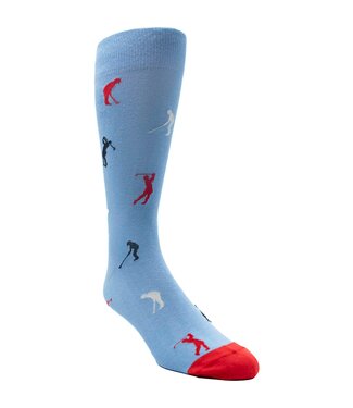 Gordon of New Orleans Golfer Silhouette Socks
