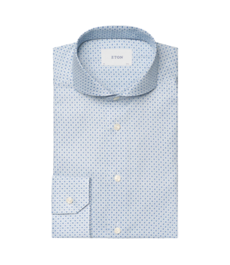 Eton Geometric Print Signature Twill Slim