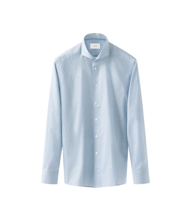 Eton Geometric Print Signature Twill Slim