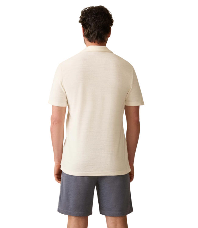 Faherty Cabana Towel Terry Surf Stripe Polo