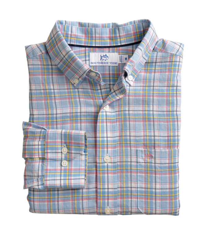 Southern Tide Emerald Shores Plaid Headland Sportshirt