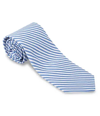 R. Hanauer Carolina Bl/Wht Sherman Stripe Tie