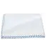 R. Hanauer White Cotton w/ Lt Blue Pocket Square
