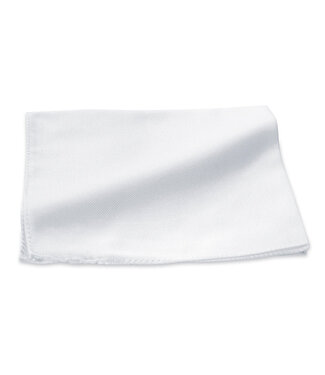 R. Hanauer White Woven Oxford Pocket Square