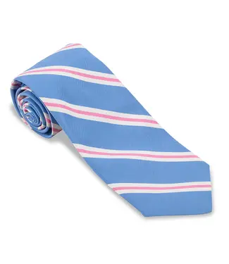 R. Hanauer Cobalt/Candy Banks Stripes Tie