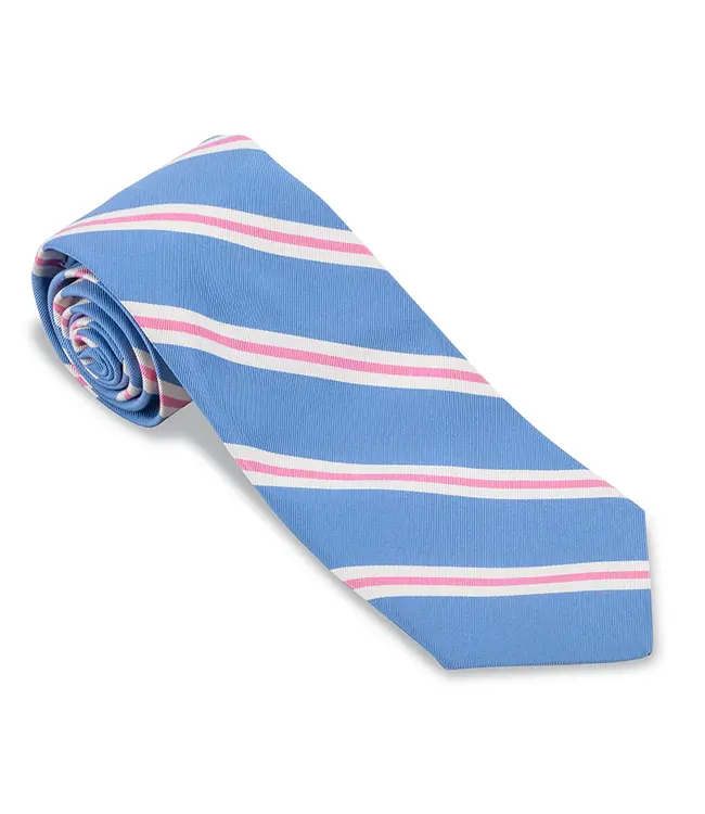 R. Hanauer Cobalt/Candy Banks Stripes Tie