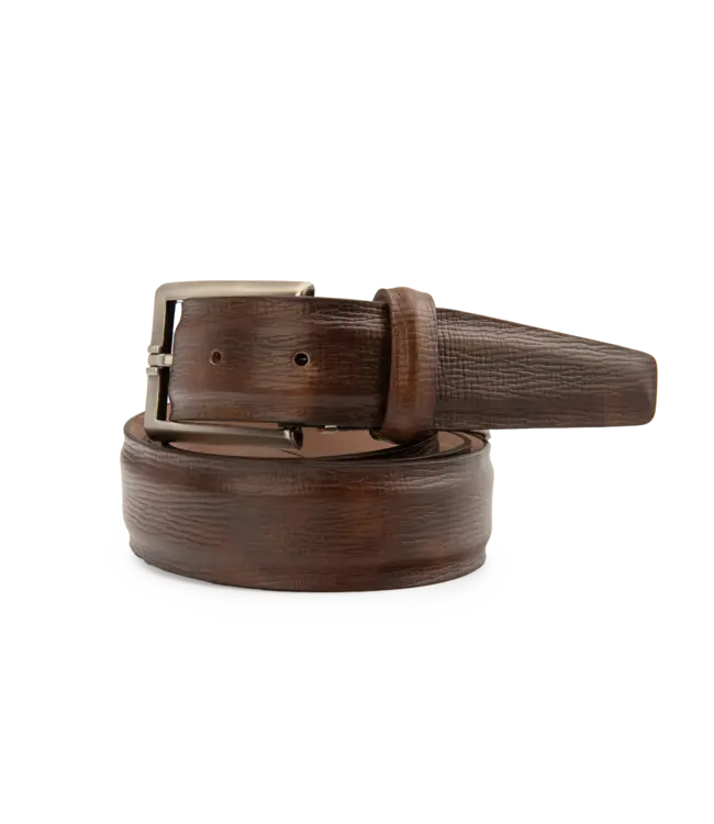 LEN Belts Textured Marble Calf