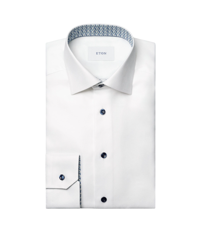 Eton Geometric Effect Textured Twill