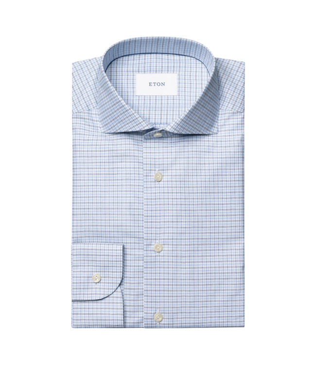 Eton Micro Check Twill Shirt