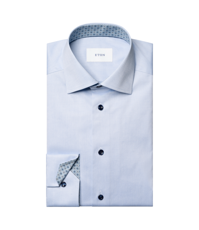 Eton Slim Medallion Effect Twill