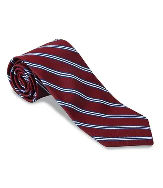 R. Hanauer Burgundy Brooks Stripe Tie