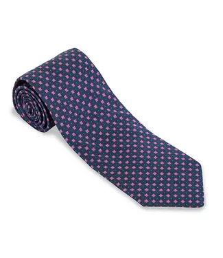 R. Hanauer Navy/Pink Madison Neats Tie