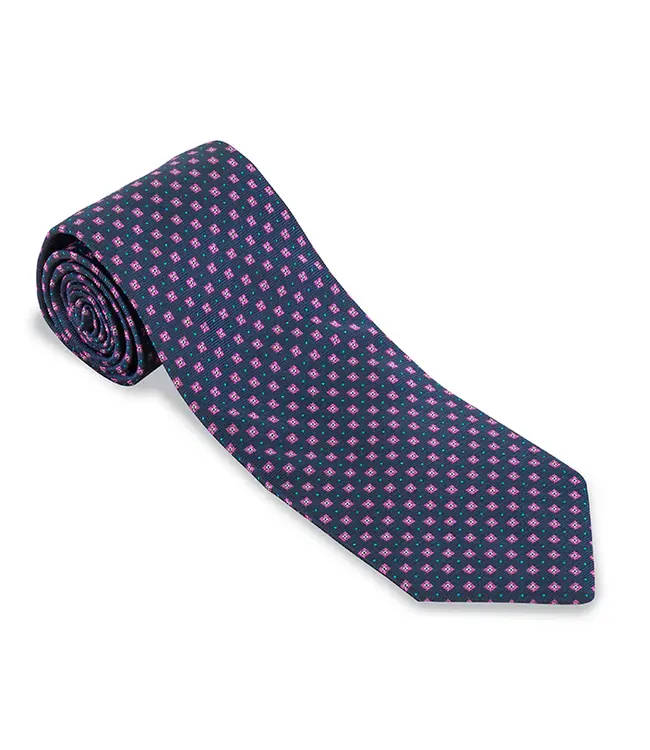 R. Hanauer Navy/Pink Madison Neats Tie