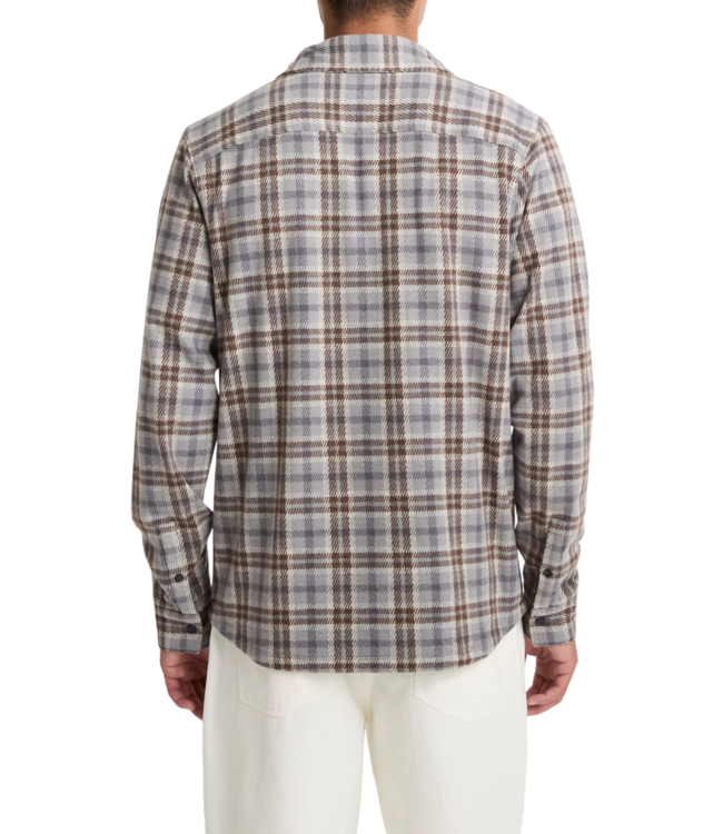 Vince Plaid Knit Shirt Jacket