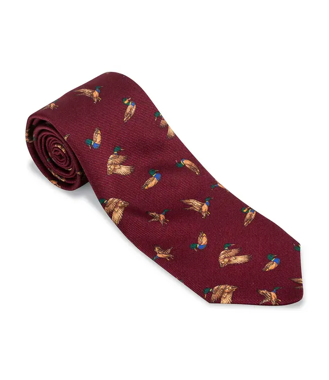 R. Hanauer Burgundy Bridgewater Ducks Tie