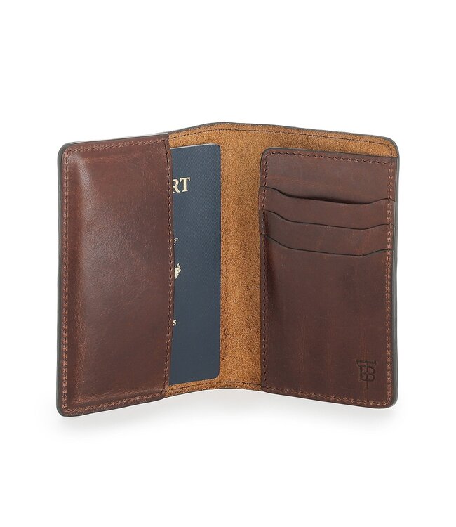 Tom Beckbe Oak Leather Passport Wallet