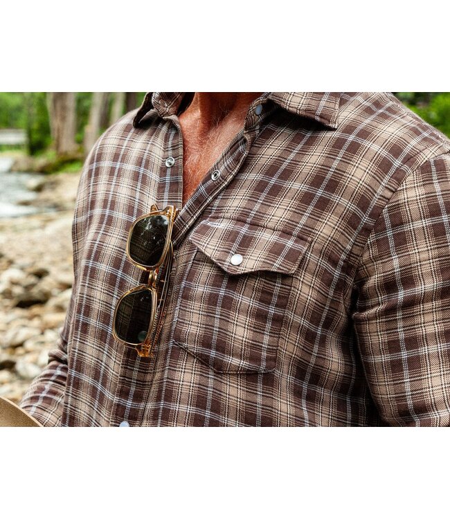 Criquet Double Cloth Flannel Pearl Snap