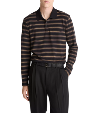Vince Striped Jersey L/S Polo