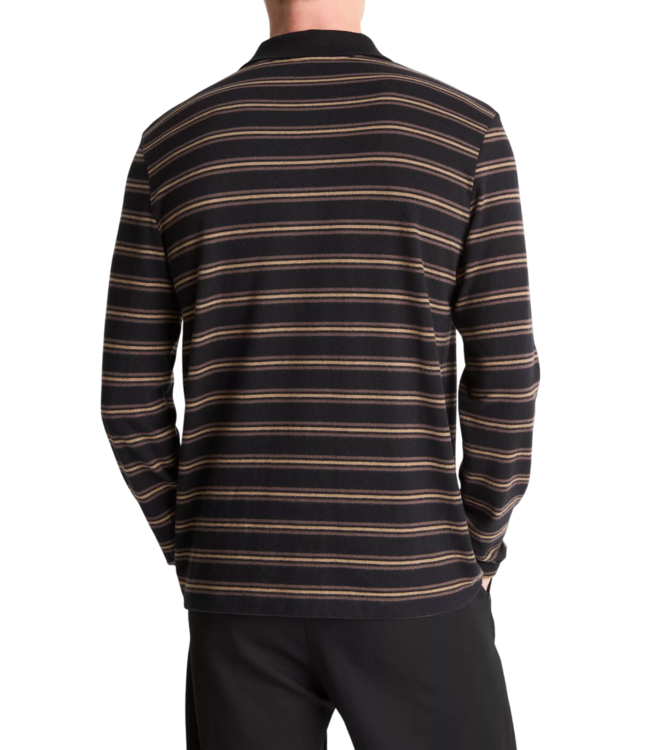Vince Striped Jersey L/S Polo