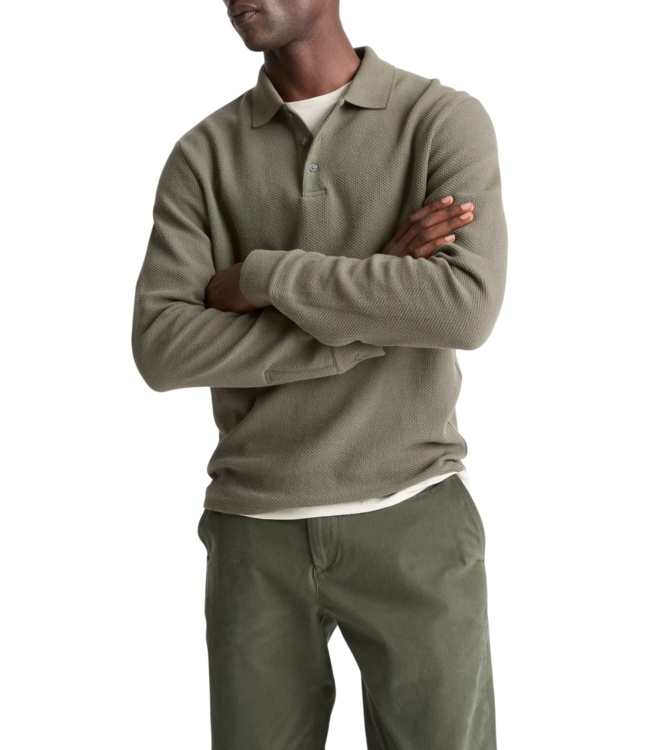 Vince Basket Weave L/S Polo