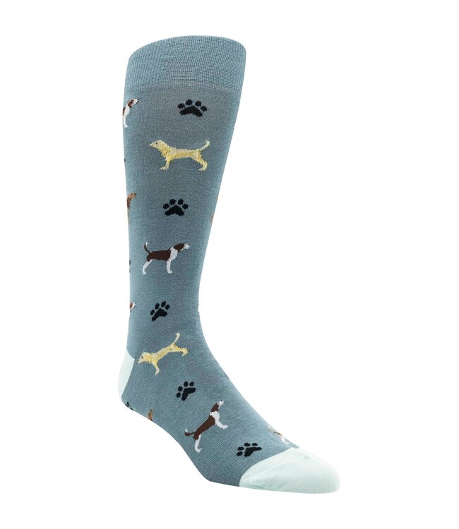 Gordon of New Orleans Multi Dog and Paw Print Socks