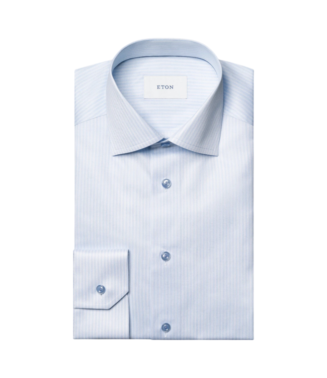 Eton Striped Signature Twill Contemporary