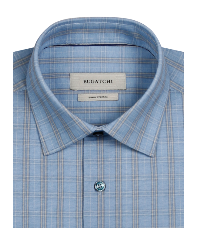 Bugatchi OHHH Cotton James Shirt - Air Blue Stripes