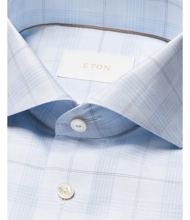 Eton Check Cotton Linen Shirt