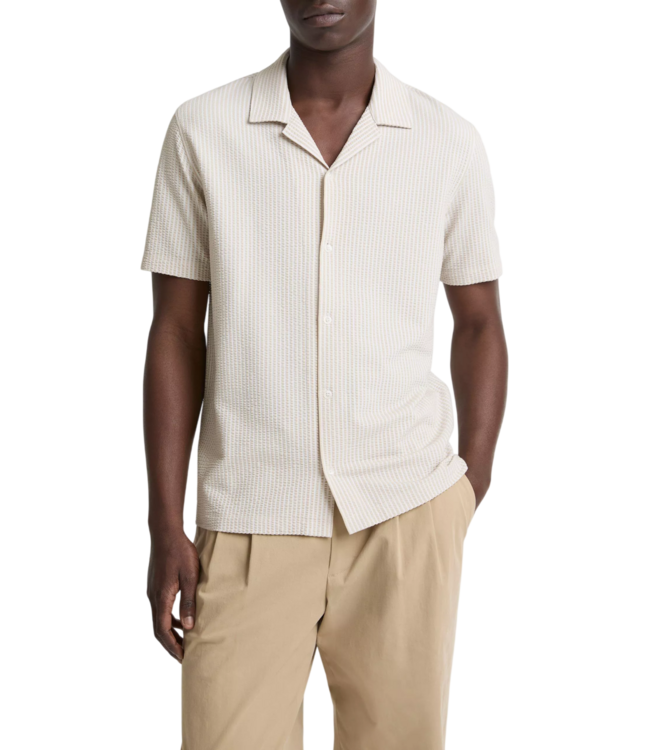 Vince Seersucker Stripe Cabana Shirt