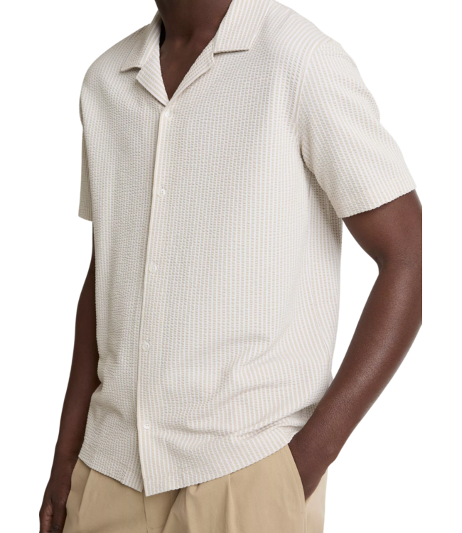 Vince Seersucker Stripe Cabana Shirt