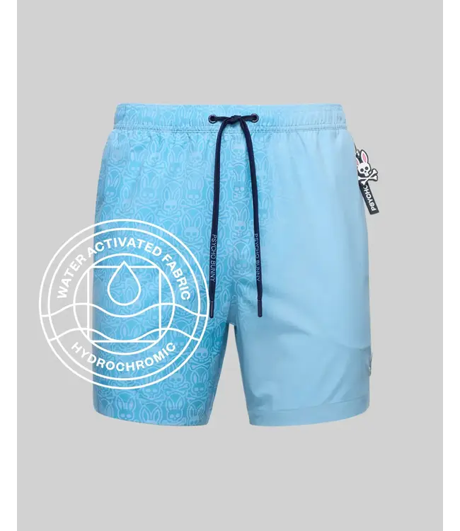 Psycho Bunny Samos Hydrochromic Printed Swim Trunk