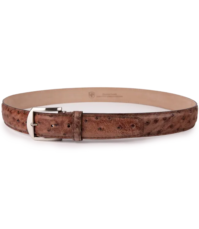 LEN Belts Quilled Ostrich Belt