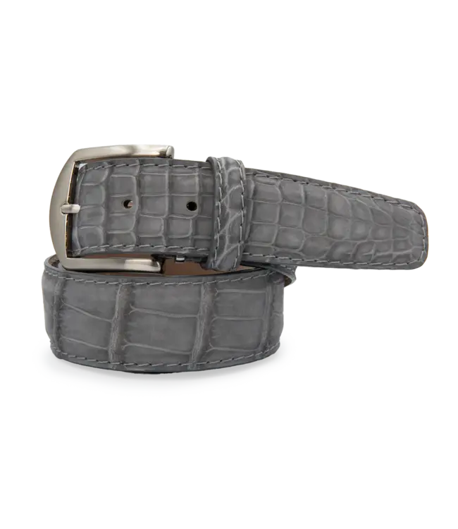 LEN Belts Buffed Alligator Belt