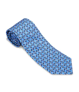 R. Hanauer Lt Blue Diamond Links Tie