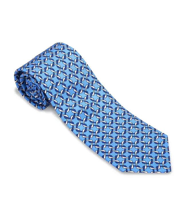 R. Hanauer Lt Blue Diamond Links Tie