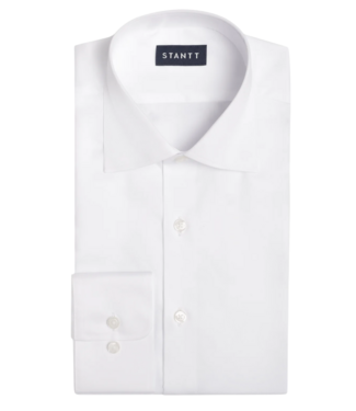 Stantt White Twill Dress Shirt
