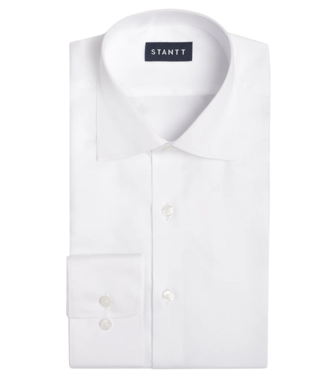 Stantt White Twill Dress Shirt