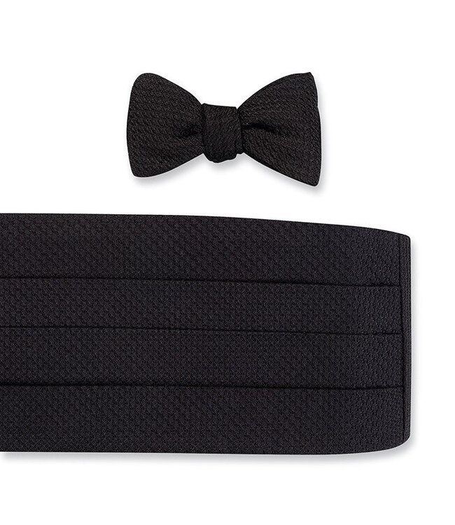 R. Hanauer Black Grenadine Cummerbund