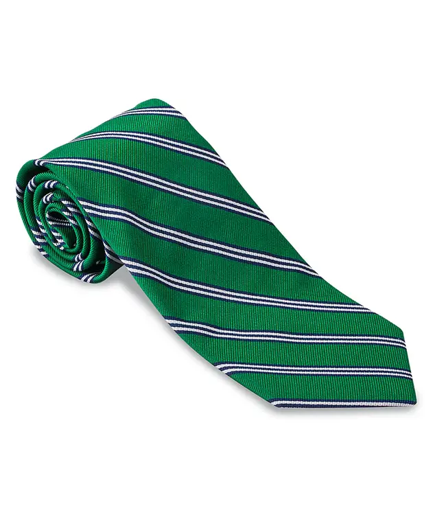 Kelly Green Brooks Stripe Tie