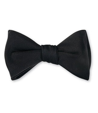 R. Hanauer Black Silk Faille Bowtie