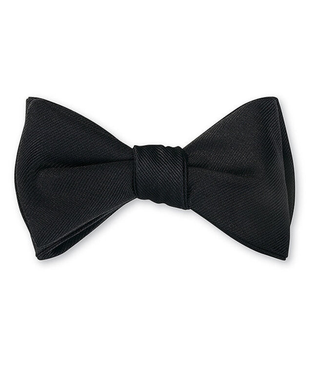 Black Silk Faille Bowtie