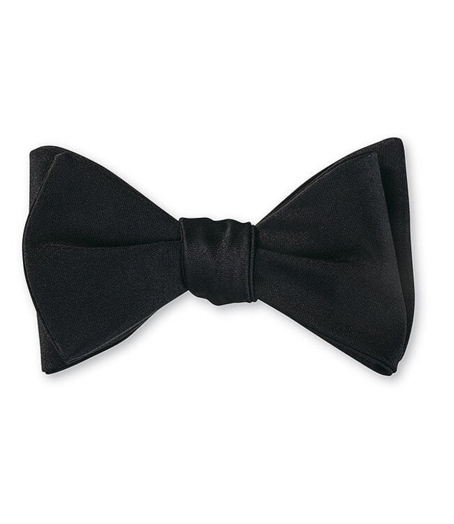 Black Silk Formal Satin Bowtie
