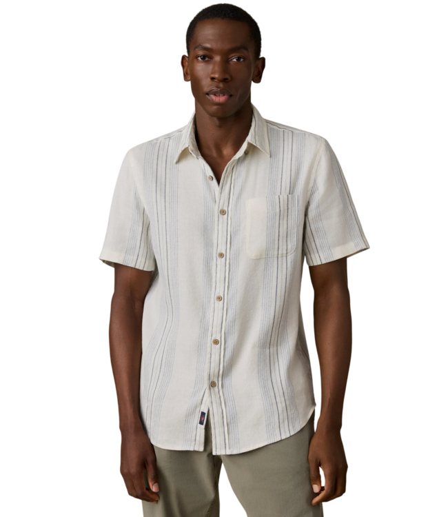 Faherty Short Sleeve Breeze Shirt - River Shore Stripe