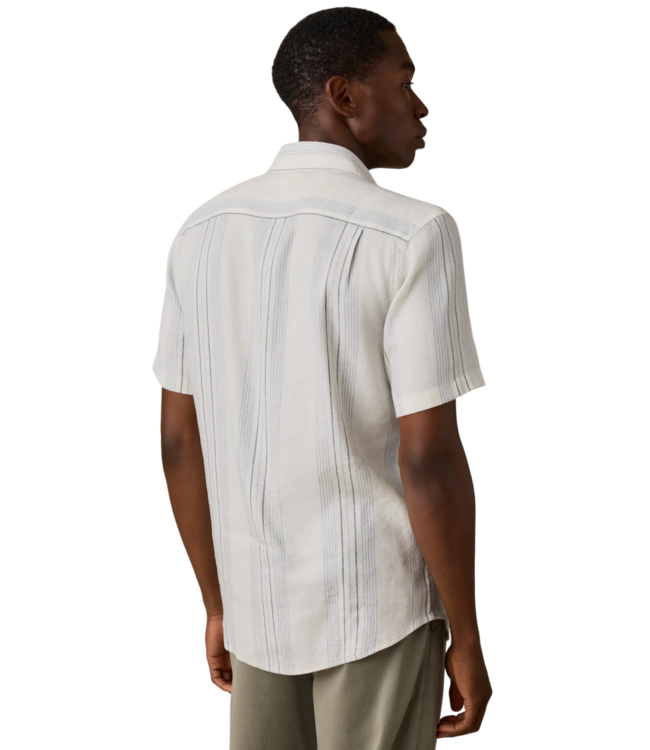 Faherty Short Sleeve Breeze Shirt - River Shore Stripe