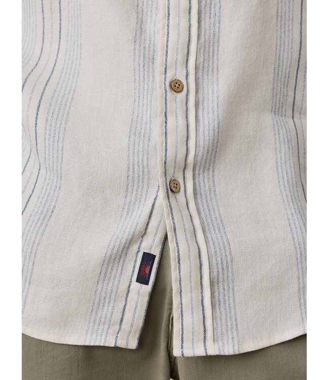 Faherty Short Sleeve Breeze Shirt - River Shore Stripe