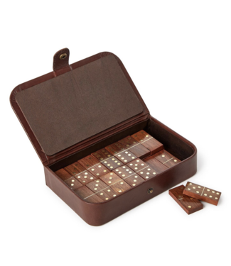 Two's Company Leather Domino Set