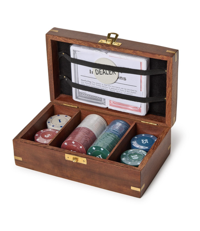 Poker Set in Wood Box