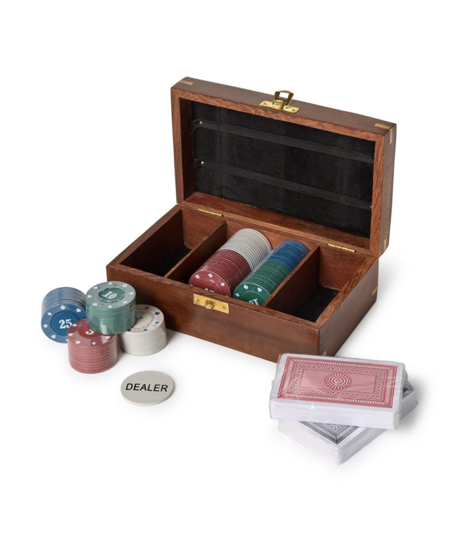 Poker Set in Wood Box