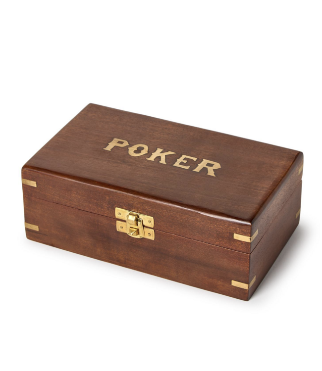 Poker Set in Wood Box