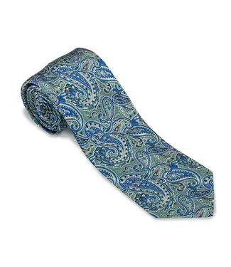 R. Hanauer Sage/Blue Glendale Paisley Tie